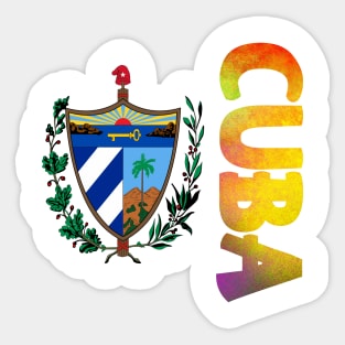 Cuba Coat of Arms Design Sticker